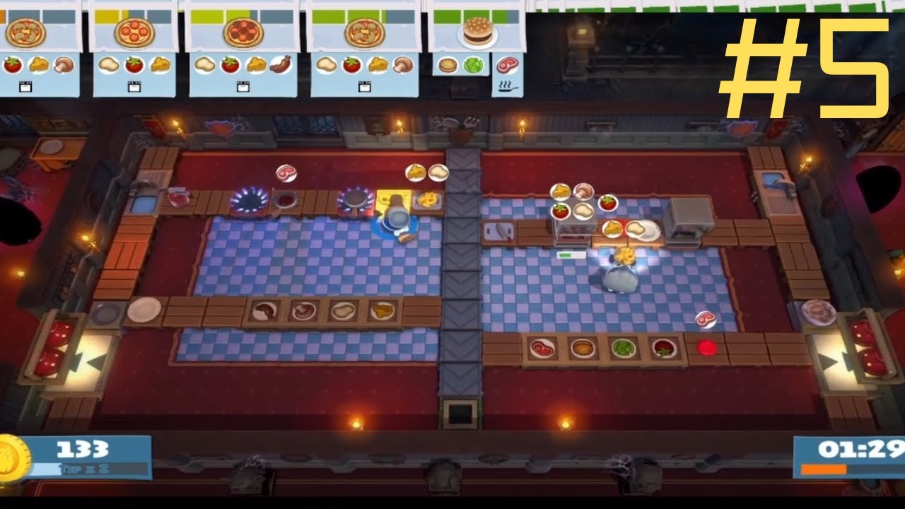 Overcooked! AYCE (2-player) #5 - Story 1: 4-3 to 4-4