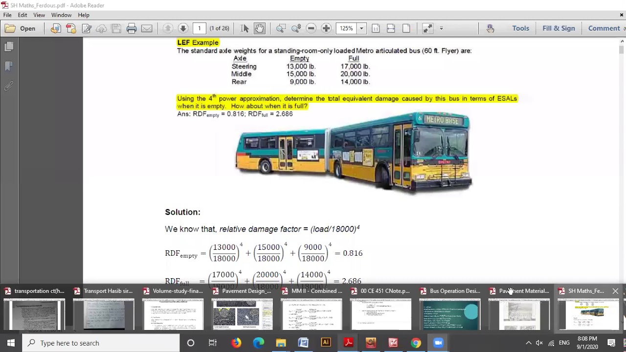 Transportation Engineering II Class- ESAL math convert video online com