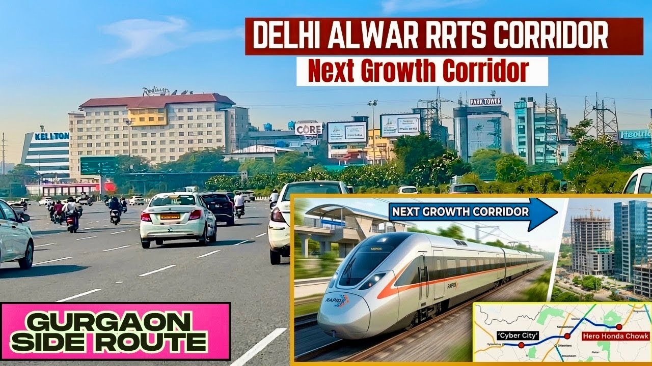 Delhi-Alwar RRTS 😱 Cyber City to Hero Honda Chowk Route | Gurugram's Next Growth Corridor 🇮🇳