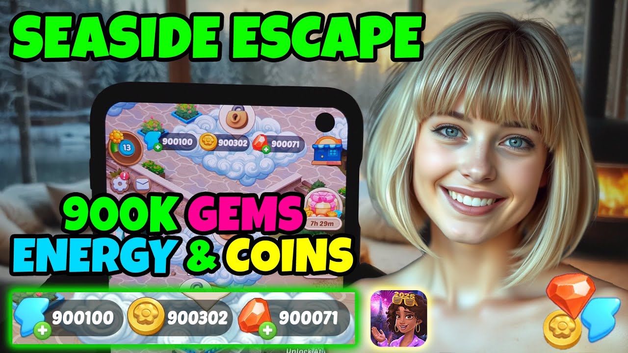 Seaside Escape Hack ✅ How to Get 900K Free Gems, Free Energy & Coins (iOS & Android)
