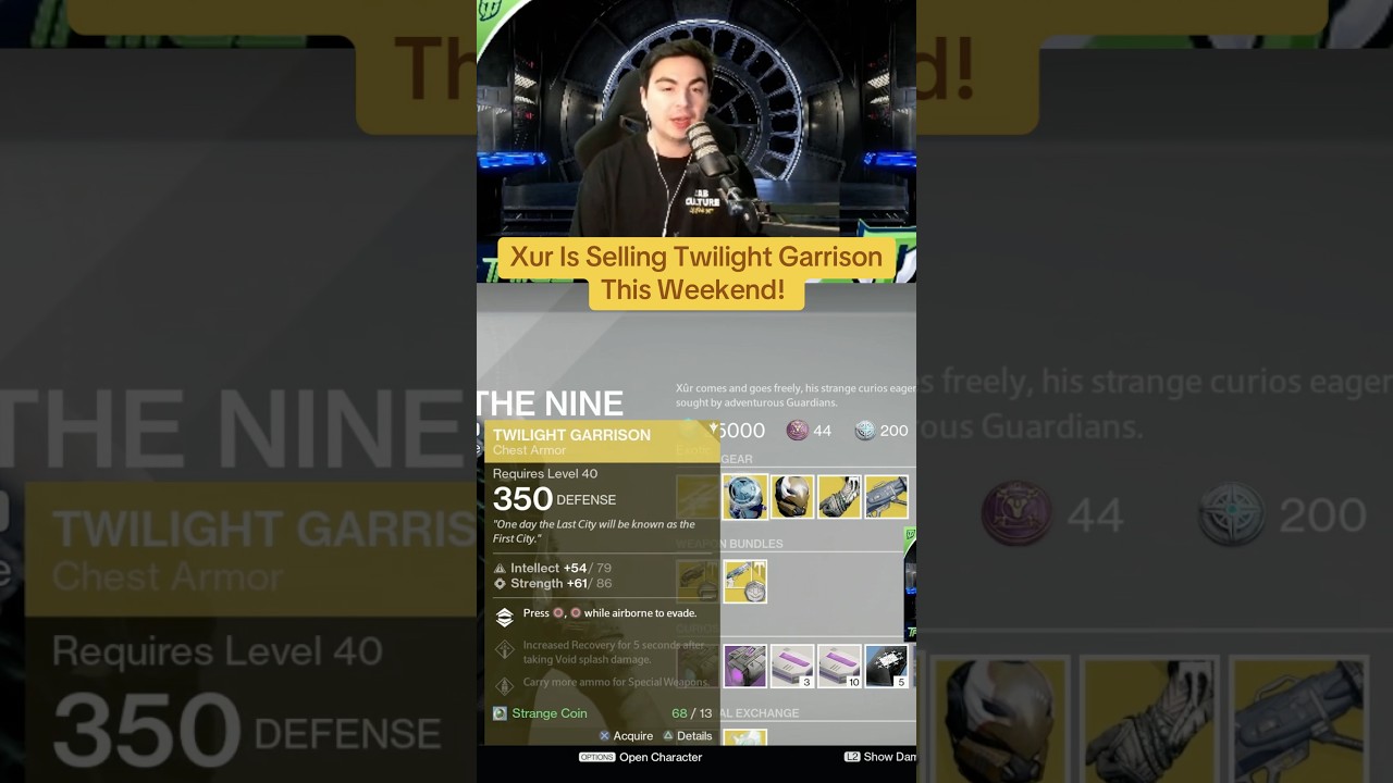 Xur is SELLING TWILIGHT GARRISON THIS WEEKEND! #destiny #gaming