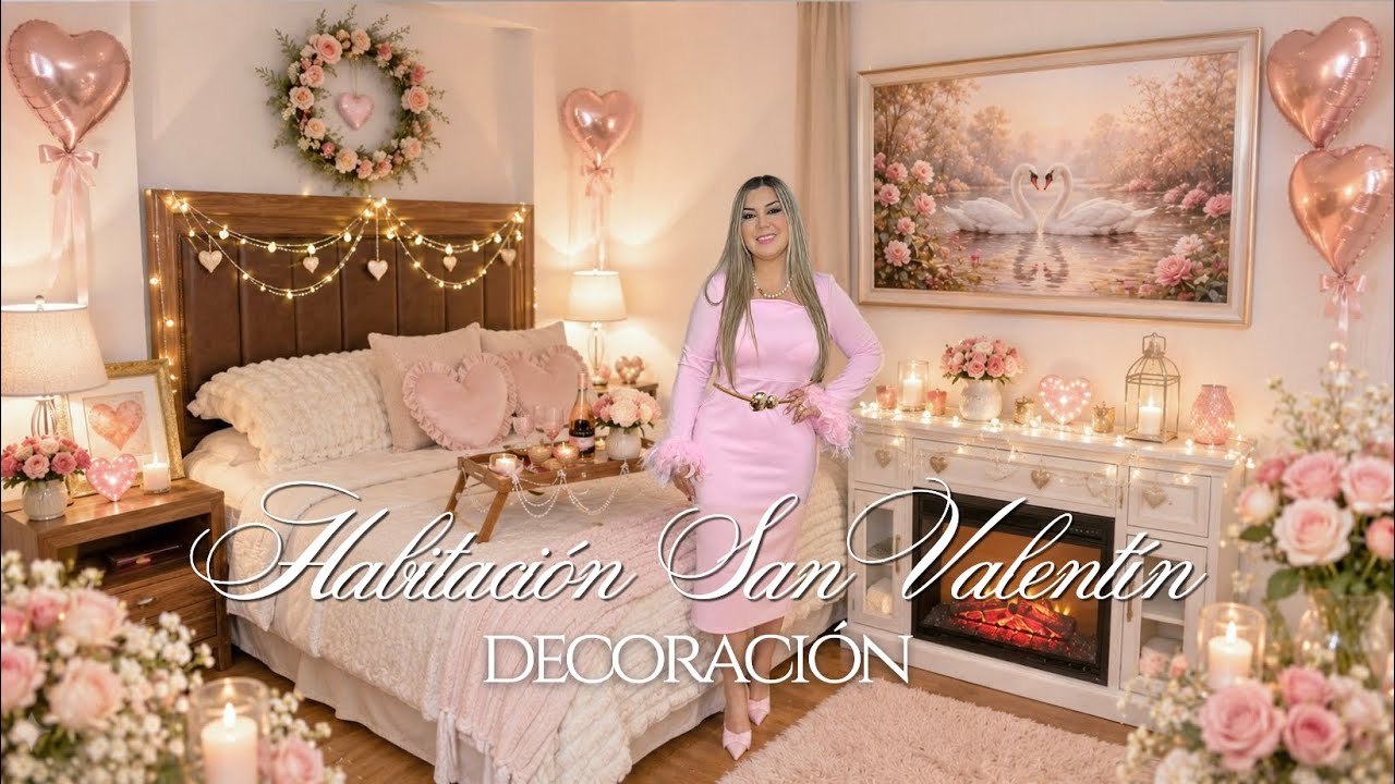 DECORACI&Oacute;N HABITACI&Oacute;N DE SAN VALENT&Iacute;N! 🩰🦢 