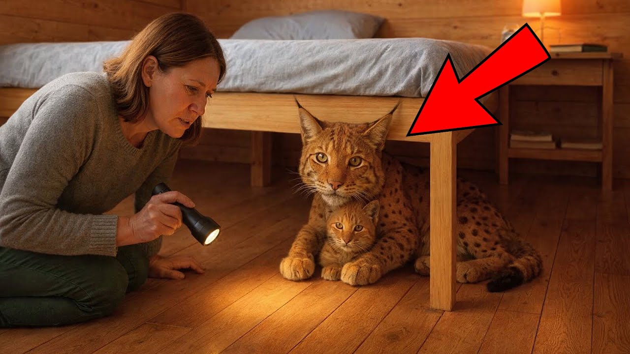 Trovò una lince madre sotto il letto – quando scoprì il perché, non smise più di piangere