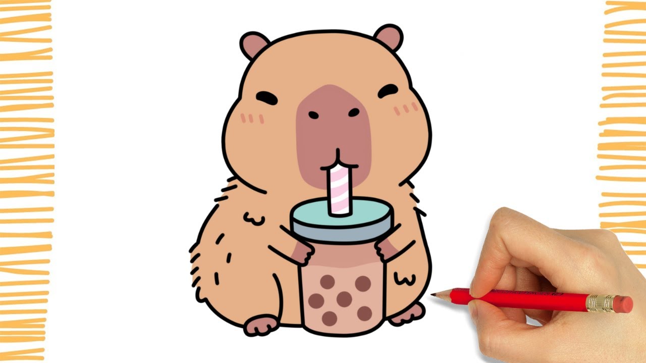 How To Draw CAPYBARA KAWAII I Easy
