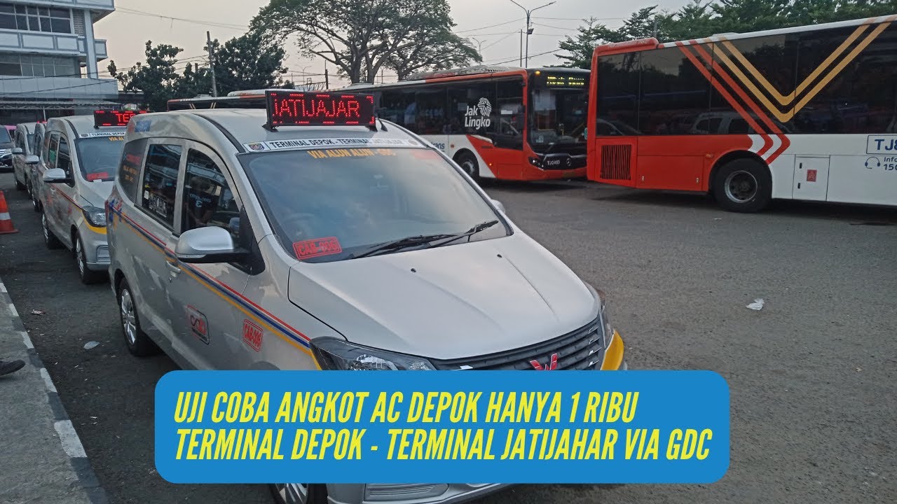 Gokill !!! Depok Ada Angkot AC yang Lagi Uji Coba dari Terminal Depok ke Alun - Alun Kota Depok