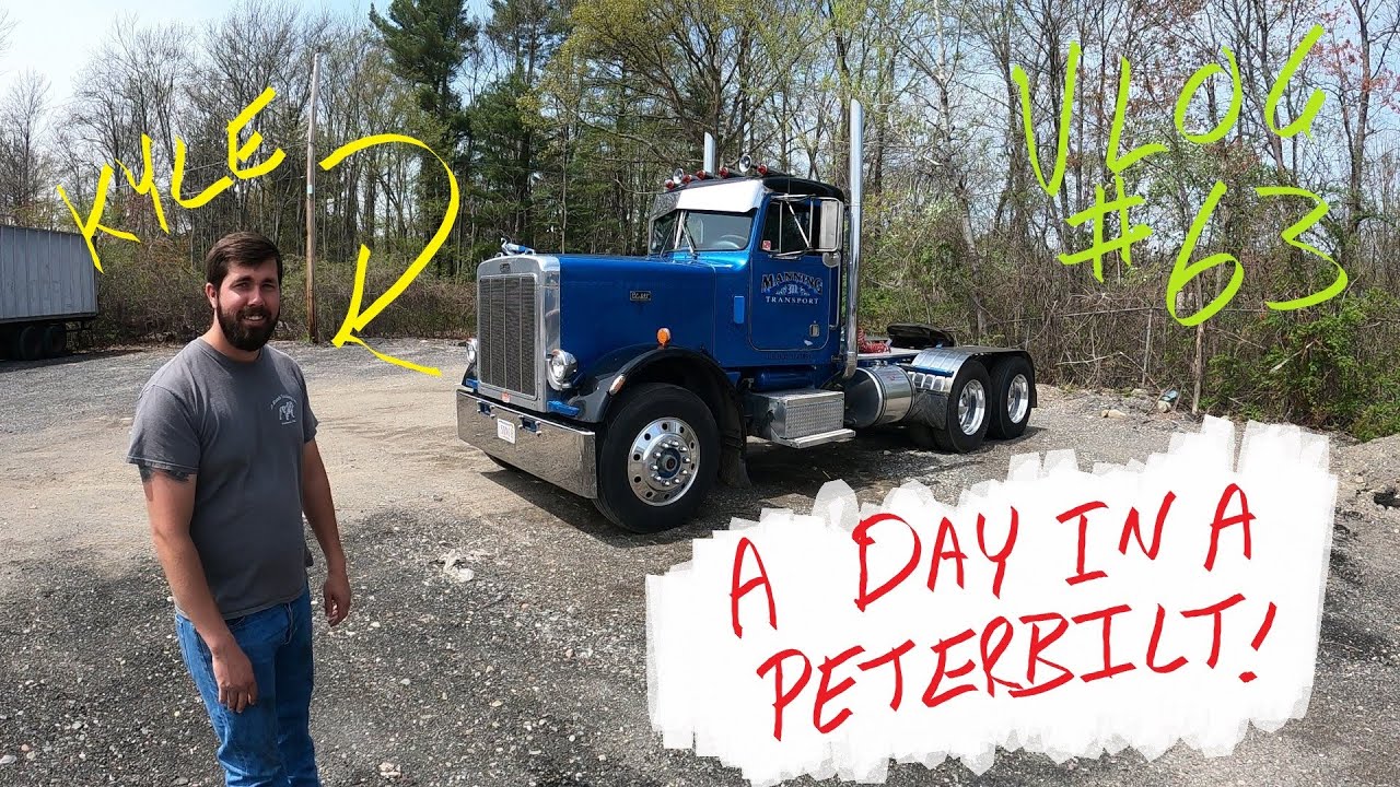 Going Trucking! A Day In A Peterbilt 359 With Kyle! Flatbed, Jake Brakes And Ball With Mia! GoPro
