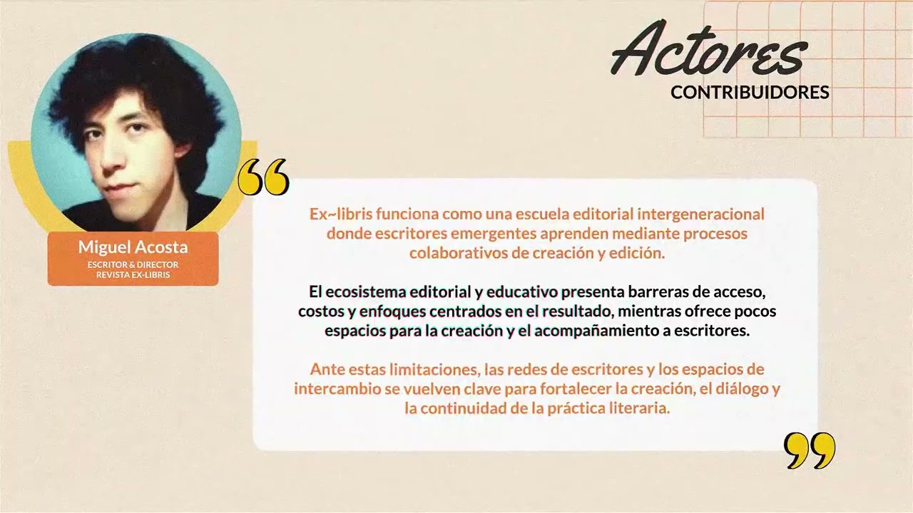 Presentación parcial del reto: Escritores emergentes