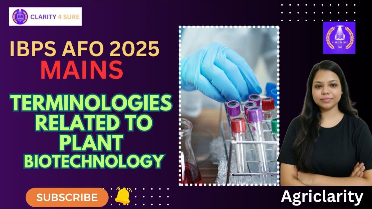IBPS AFO - Important terminologies related to PLANT Biotechnology #ibpsafo2025 #nabardgradeaexam