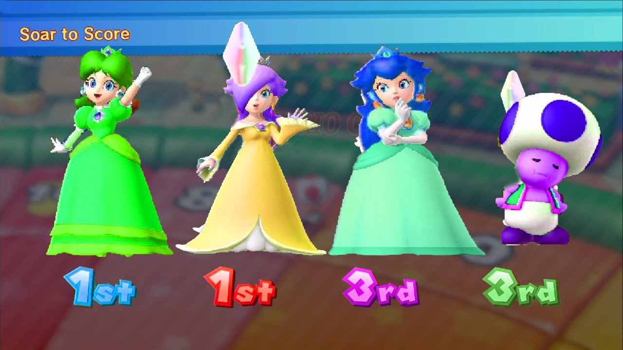 Mario Party 10 Custom Maps - Daisy vs Peach vs Toad vs Rosalina