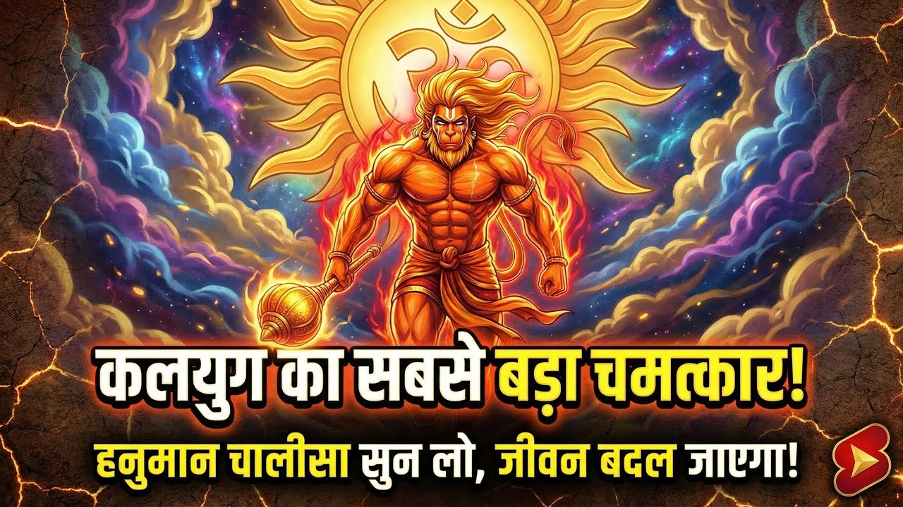 हनुमान चालीसा 🙏 | एनीमे स्टाइल दिव्य दृश्य | संकट मोचन बजरंगबली | Powerful Hanuman Chalisa