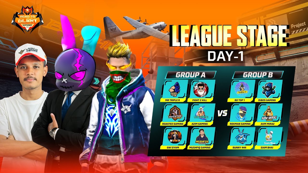 [🔴LIVE] ROAD TO GLORY GATEWAY 2026 | LEAGUE STAGE G-A VS G-B | FREE FIRE @MrTripleR @raadvaiyt829 