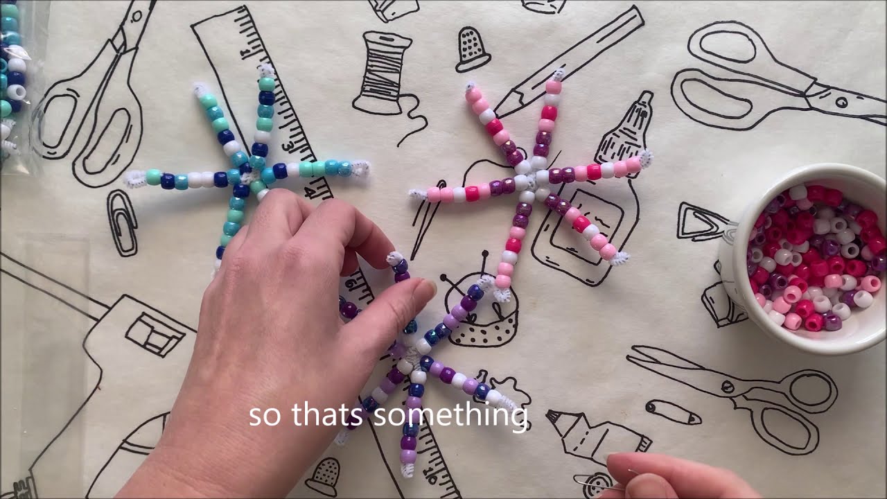 Katie's Crafting Closet: Beaded Snowflake DIY video