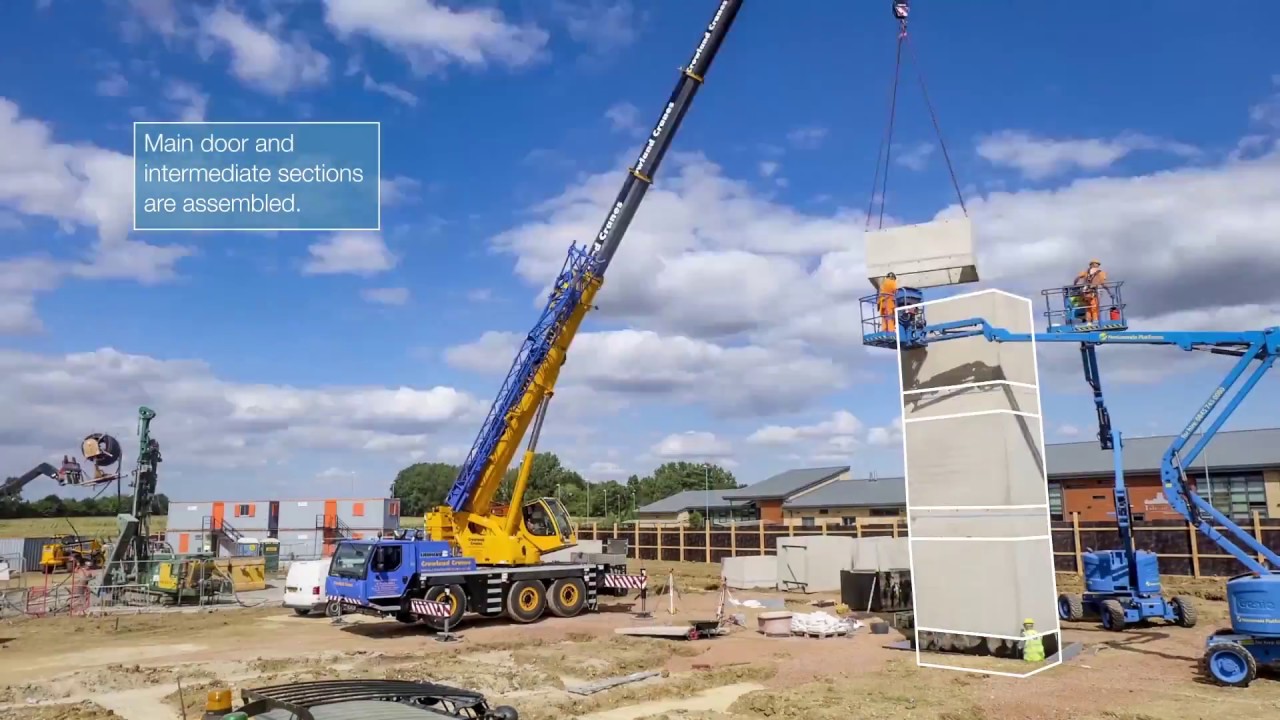 Longley Precast Concrete Lift Shaft Construction