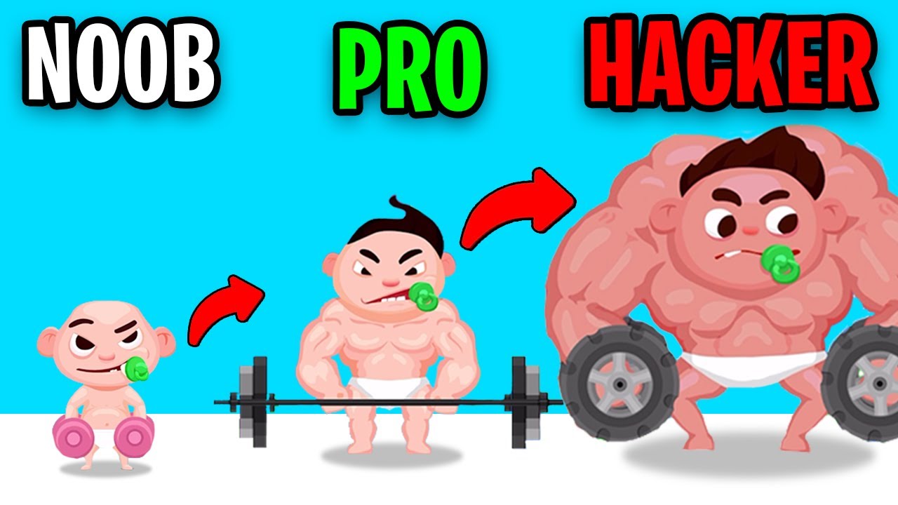 NOOB VS PRO VS HACKER WITH CHOP IN BODYBUILDER BABY