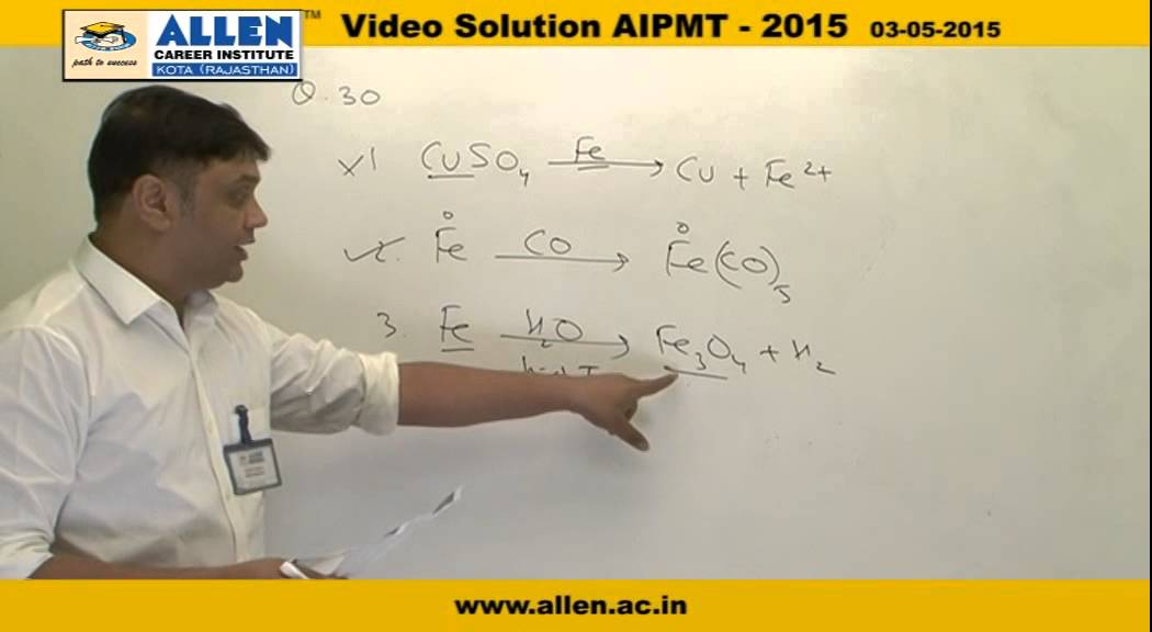 AIPMT 2015 video solutions &ndash; Chemistry Q. No. 30,31 &ndash; AIPMT 2015 Q&A BY ALLEN