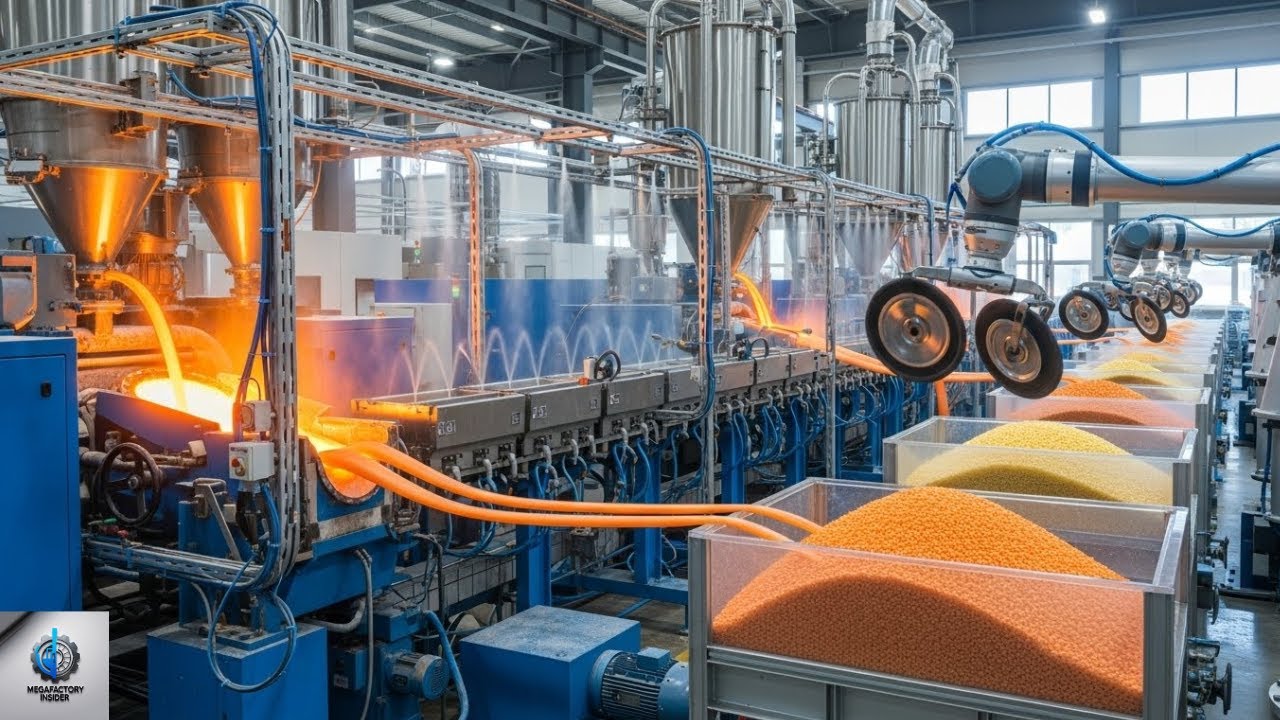 How Plastic Pellets Are Made from Raw Chemicals | Inside the Factory