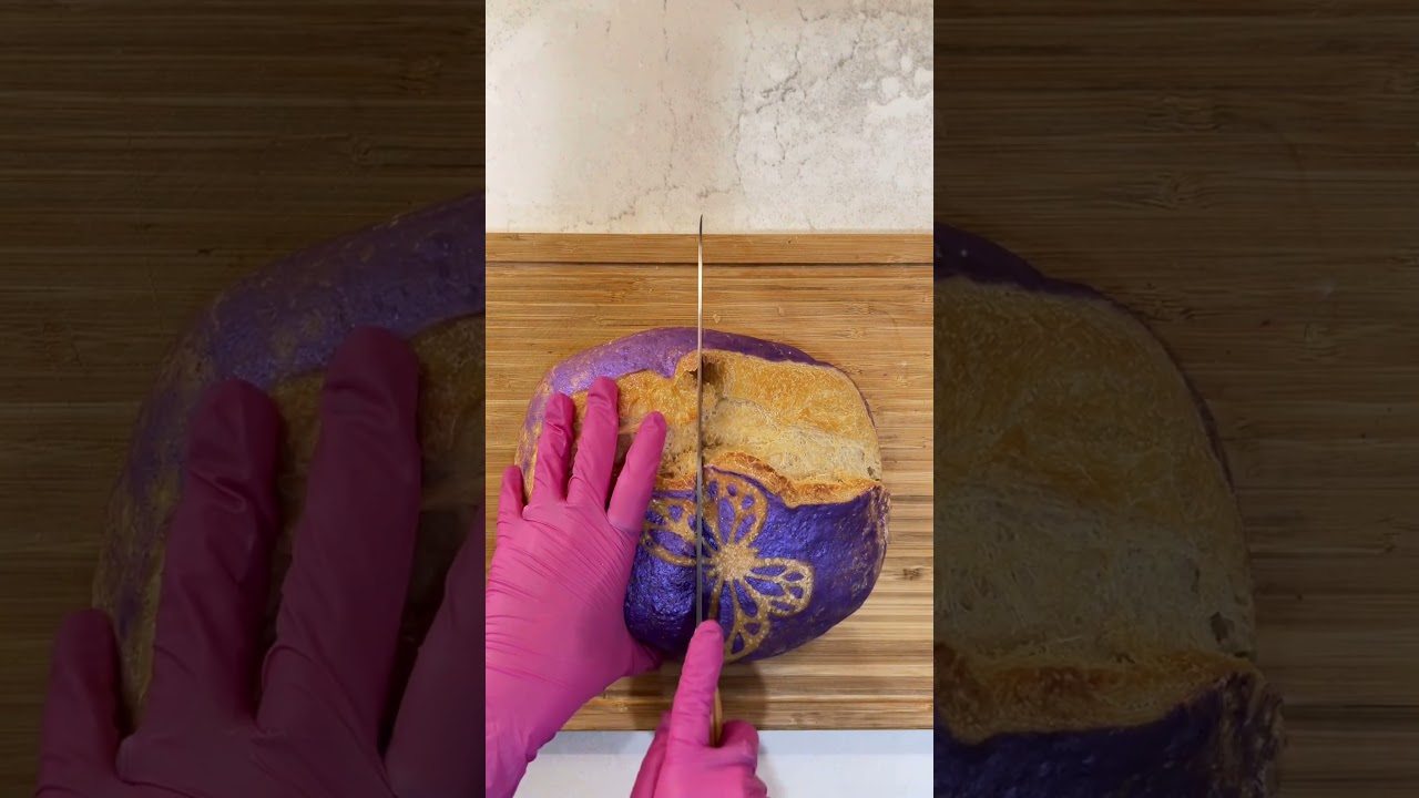 Let&rsquo;s cut our soft sourdough  sandwich loaf!! #sourdough #baking #bread #butterfly #asmr #kitchen