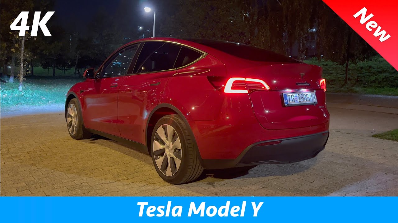 Tesla Model Y 2022 - FIRST Night Look in 4K | Exterior - Interior (Refresh) Long Range (MIC)