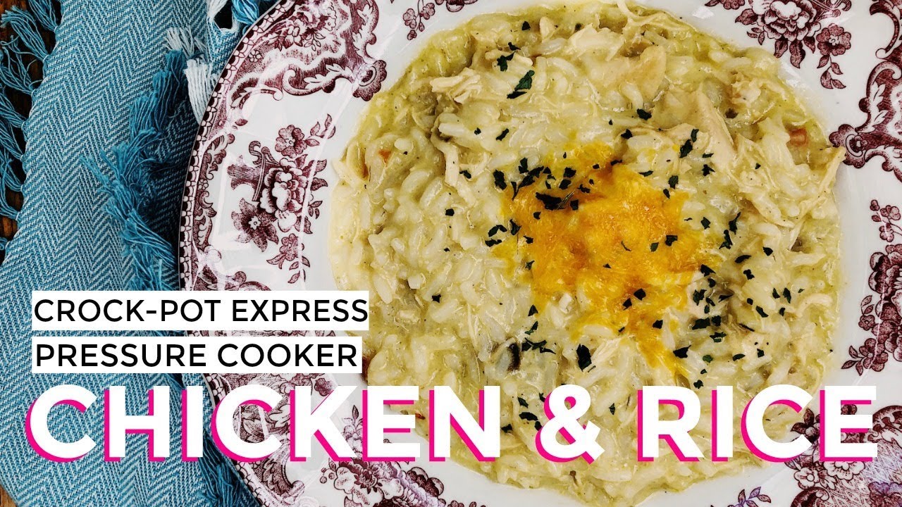 Crock-Pot Express Pressure Cooker Cheesy Chicken & Rice