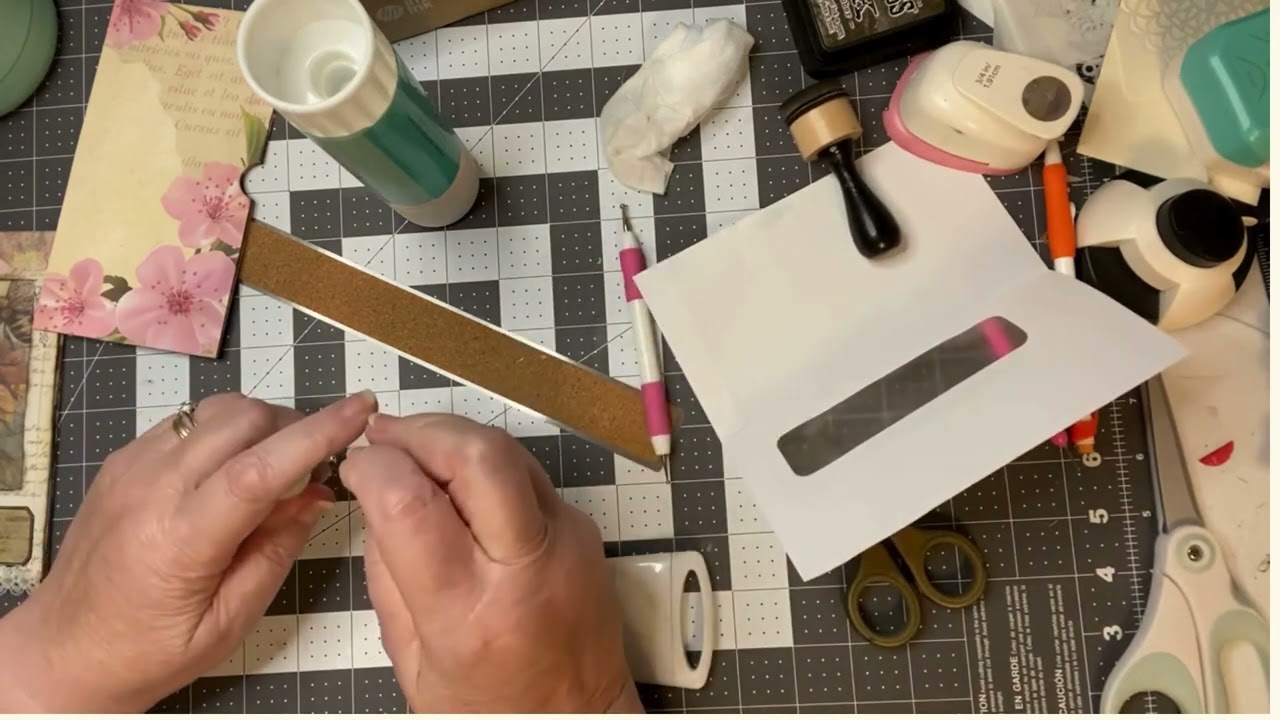 Over the page pockets made from junk mail envelopes. They are easy to make and fun.