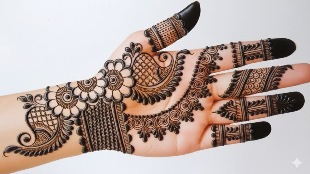 Simple unique style mehndi design||front hand mehndi design|| easy mehndi design 2026 #mehndi design