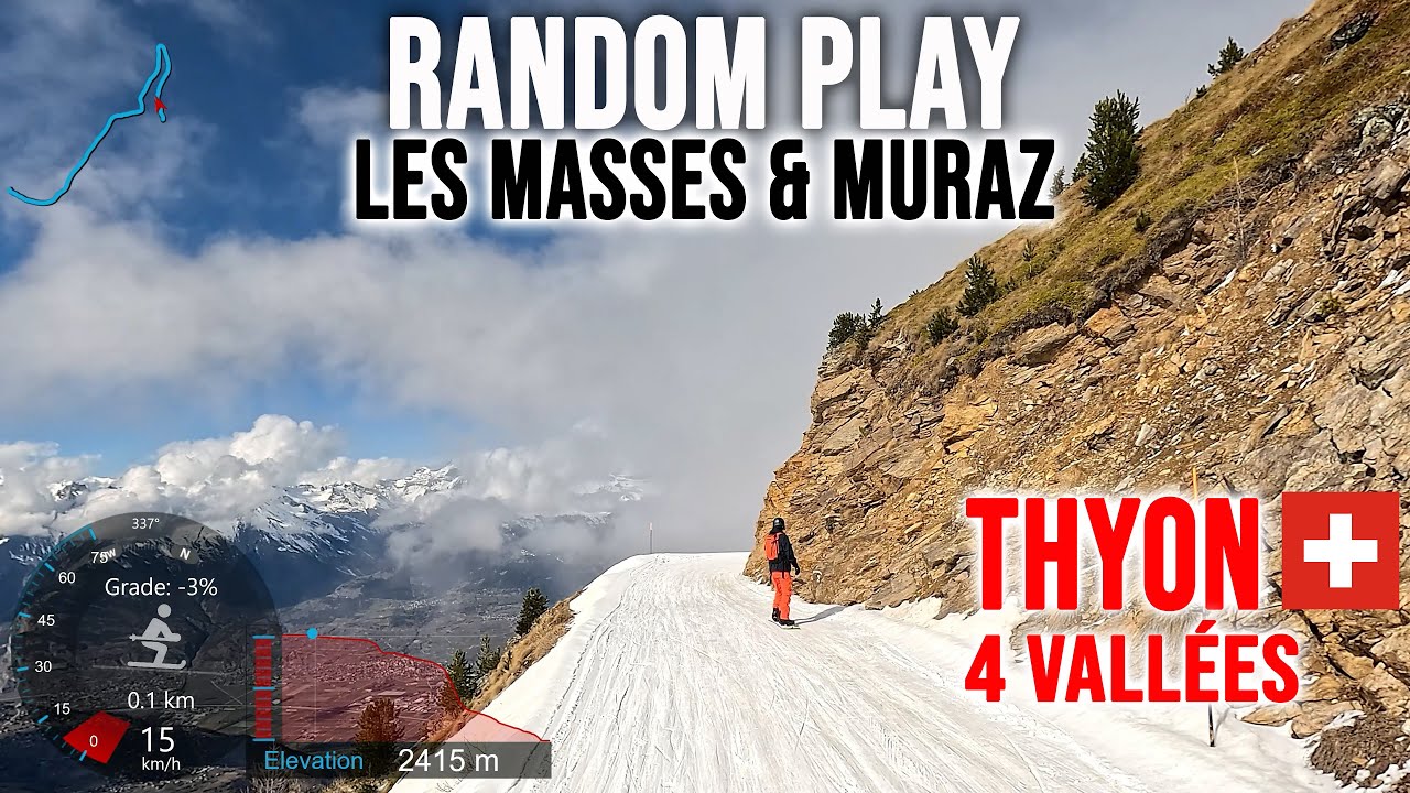 [4K] Skiing Thyon 2000, Les Masses & Muraz - Random Play, 4 Vallées Switzerland, GoPro HERO13