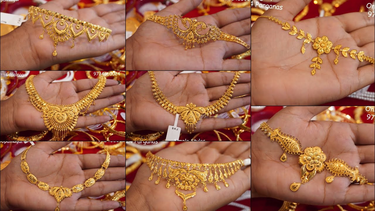 Latest gold necklace designs new model 2025//gold choker necklace designs//sonar necklace designs //