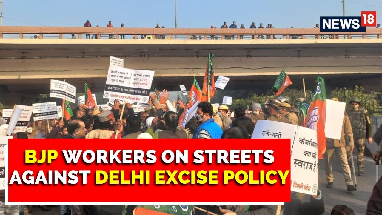 Row Erupts Over Delhi Excise Policy, BJP Workers On Streets, Protests Against AAP | English News