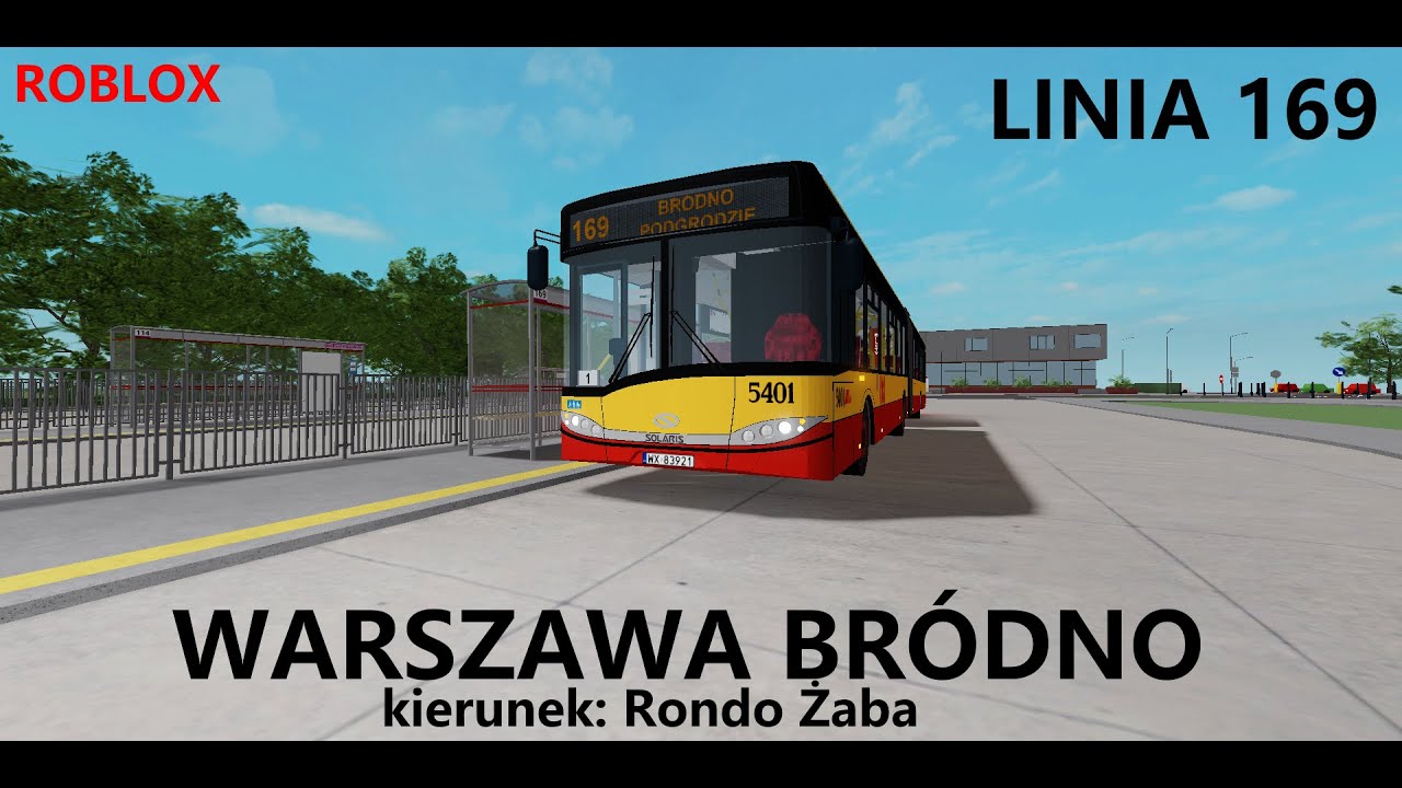 Roblox #130 - Warszawa Bródno linia 169 Solaris Urbino 18 #5401