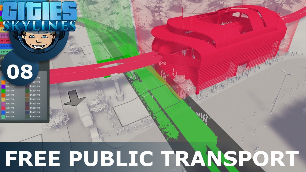 FREE PUBLIC TRANSPORT: Cities Skylines (Challenge) - Ep. 08- Maximum Mass Transit City
