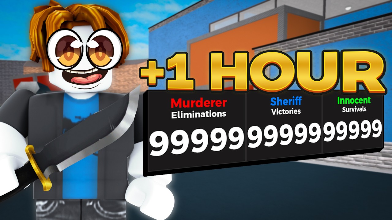 HOW FAST CAN I LEVEL UP IN 1 HOUR IN MM2!?