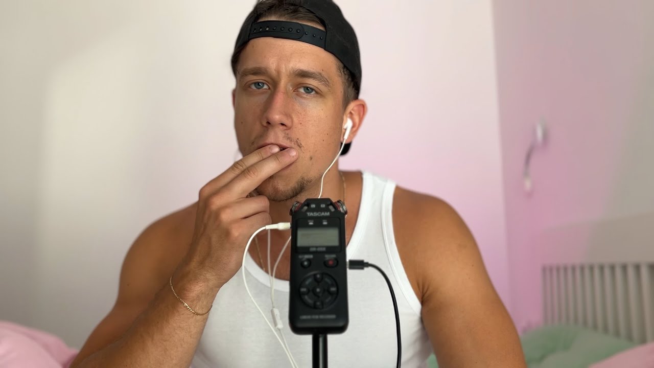 ASMR I will spit paints your face (male mouth sounds and whispers)
