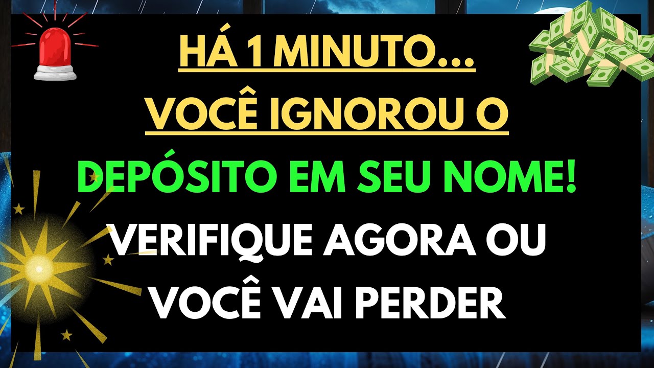 💸 DEUS DIZ: UM DEPÓSITO DE DINHEIRO CAIU NO SEU NOME HÁ 1 MINUTO — ABRA AGORA OU VOCÊ VAI PERDER.