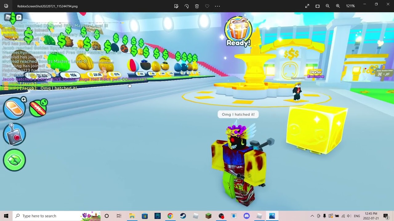 I Hatched The Golden Huge Hell Rock In Pet Simulator X!!!!!!!!