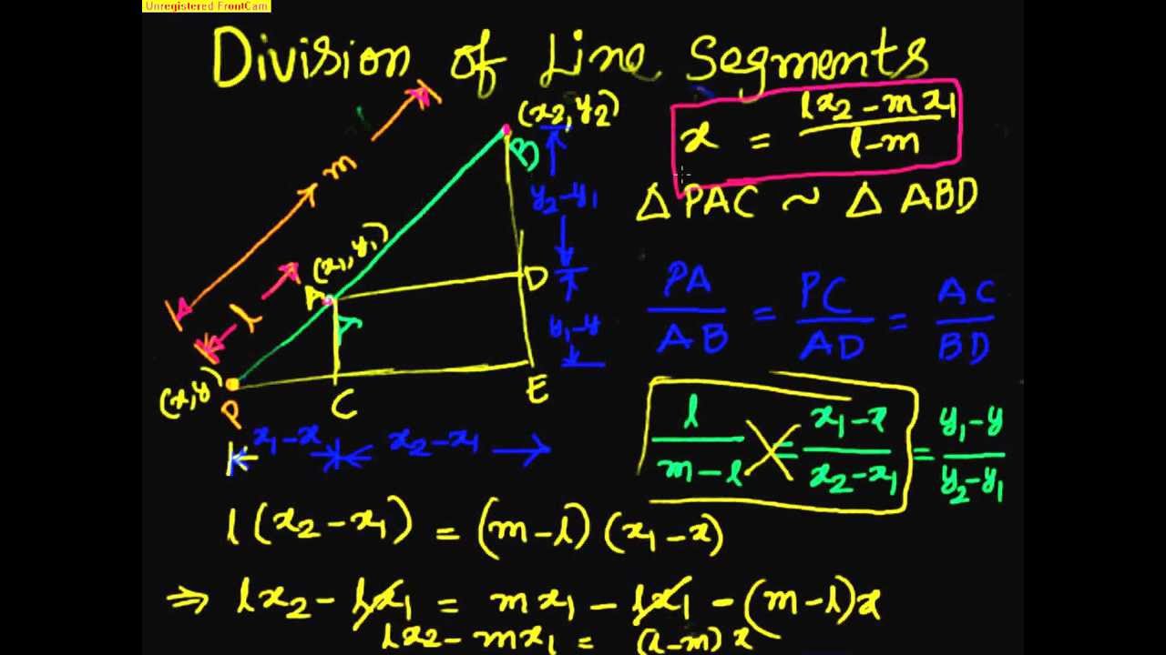 Coordinate Geometry - Division of line segments - LoveTeachingMaths