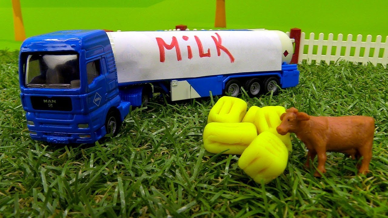 Giochi e video con le macchine. La fattoria per bambini.