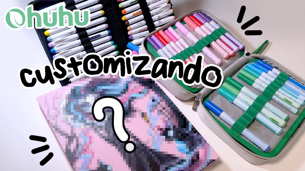 CUSTOMIZANDO MEU NOVO  SKETCHBOOK COM OHUHU - SER&Aacute; QUE FICOU BOM?