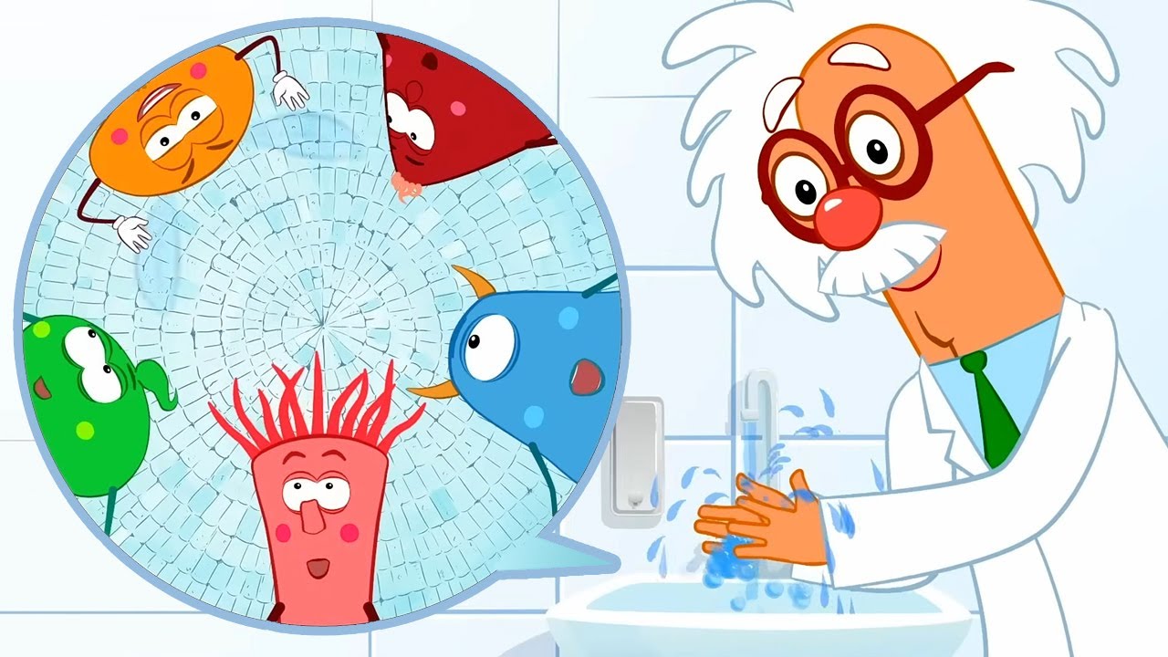 Микробы 🦠🧼 Моем ручки, чтобы прогнать микробов! – Сборник – Синий Трактор – Песенки для малышей