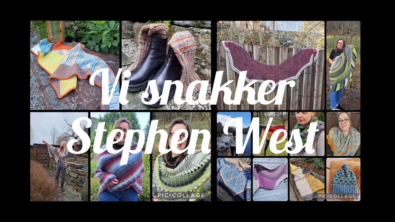 Ting jeg trenger. Johannes og jeg snakker om design jeg har strikket av Stephen West .