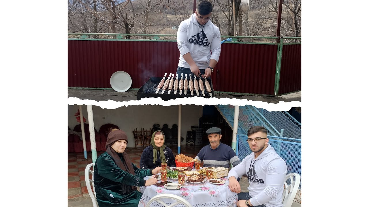 Bugün Oğlumnan biryerdə Ayləmiz üçün lülekabab hazrladığ.