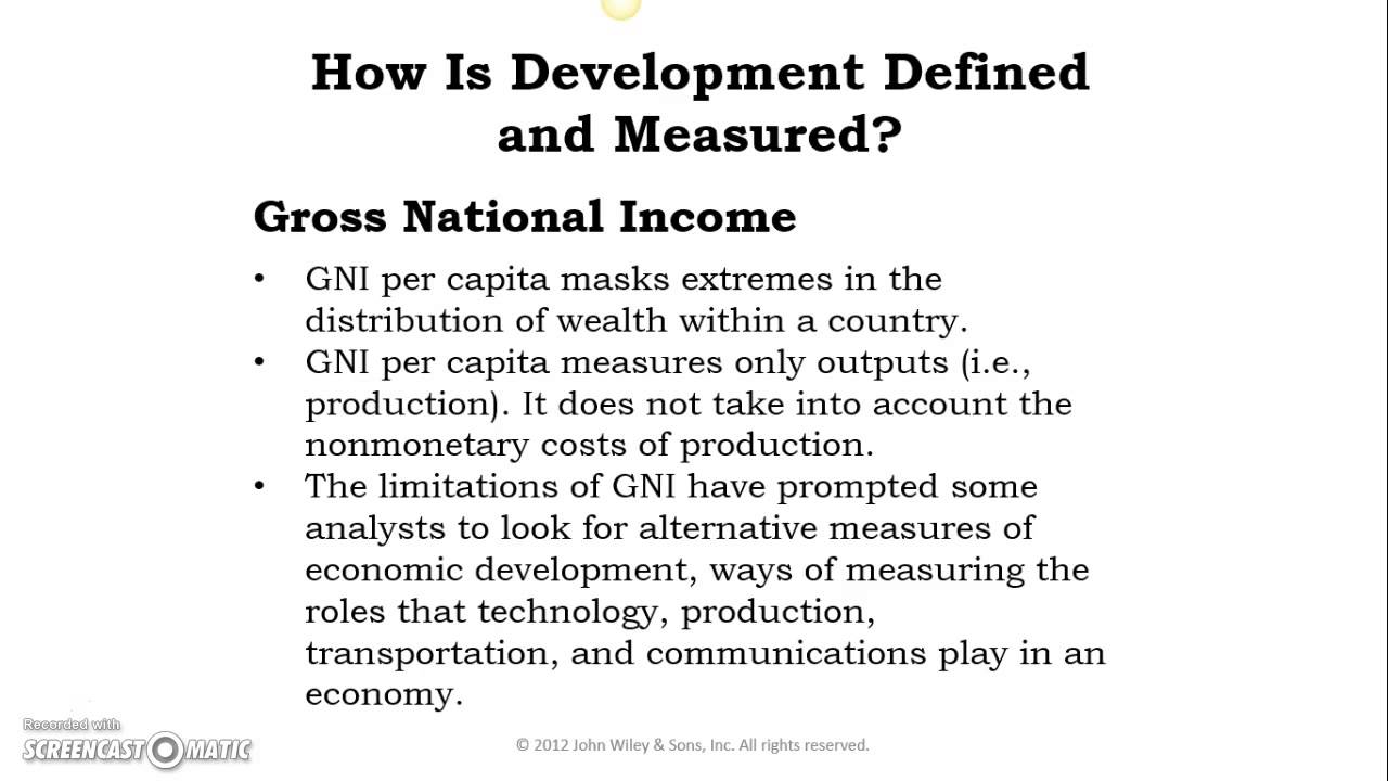 How is Development Defined & Measured