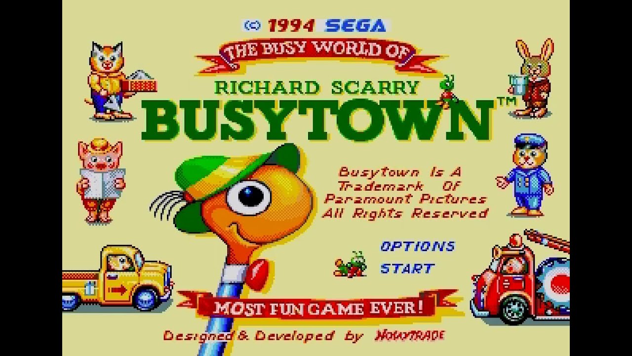Mega Drive Longplay [588] Busytown Ричарда Скарри (США)