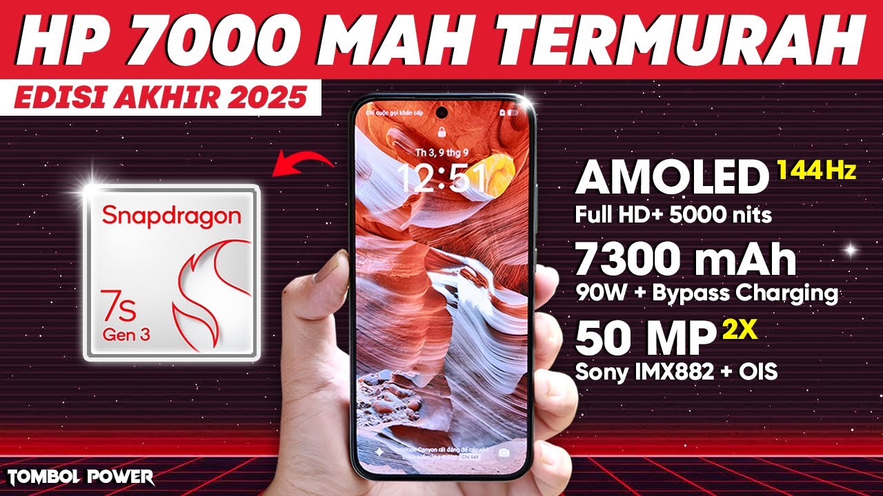 Kelewat Awet! 7 HP BATERAI JUMBO 7000mAh PALING MURAH DI AKHIR 2025!