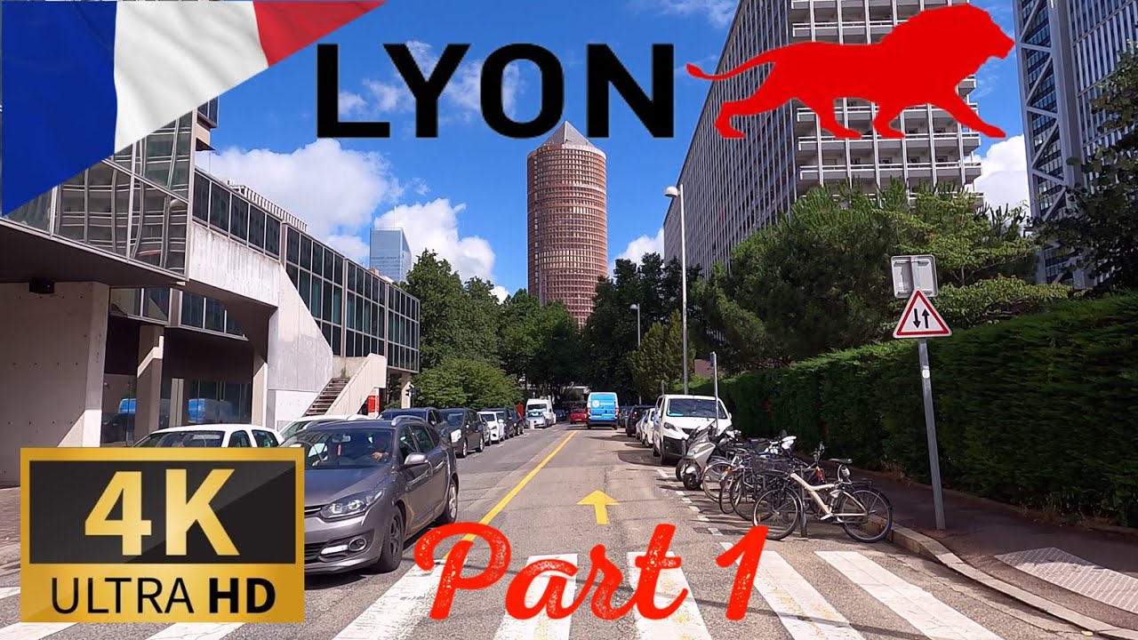 DRIVING LYON, FRANCE Part I, AUVERGNE-RHÔNE-ALPES I 4K 60fps