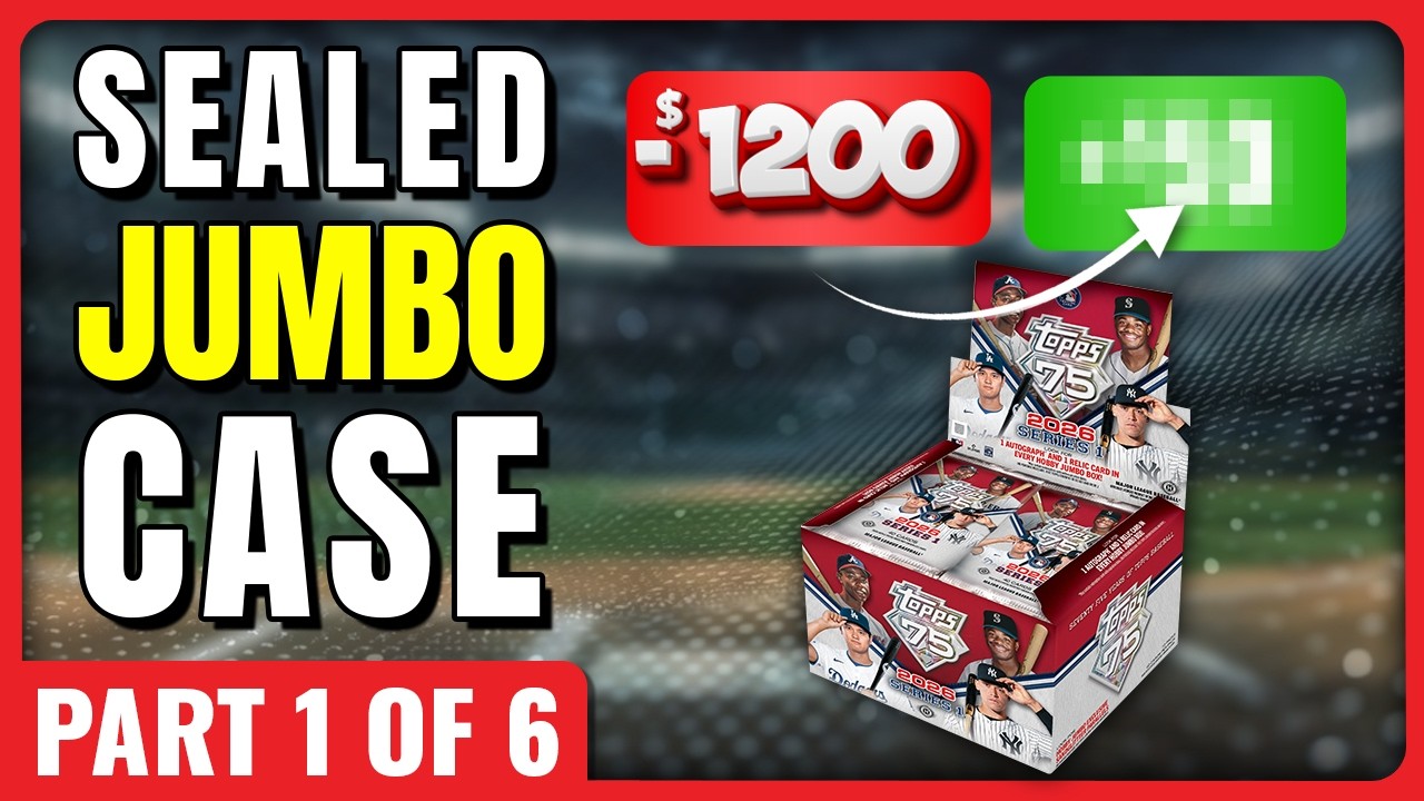 2 AUTOS, RED /5 & SSP!🚨 FULL CASE PROFIT CHALLENGE🚨 2026 TOPPS SERIES 1 JUMBO HOBBY CASE PART 1 OF 6