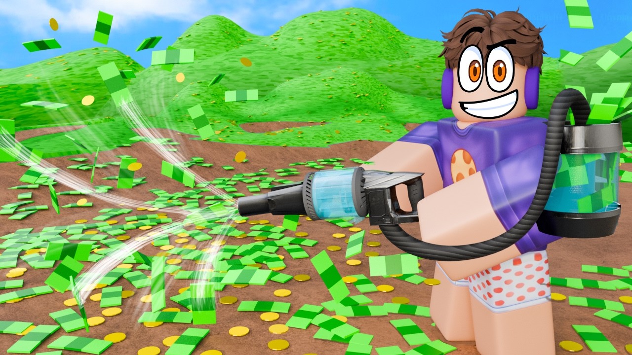vacuuming $9,986,646 DOLLARS in roblox!