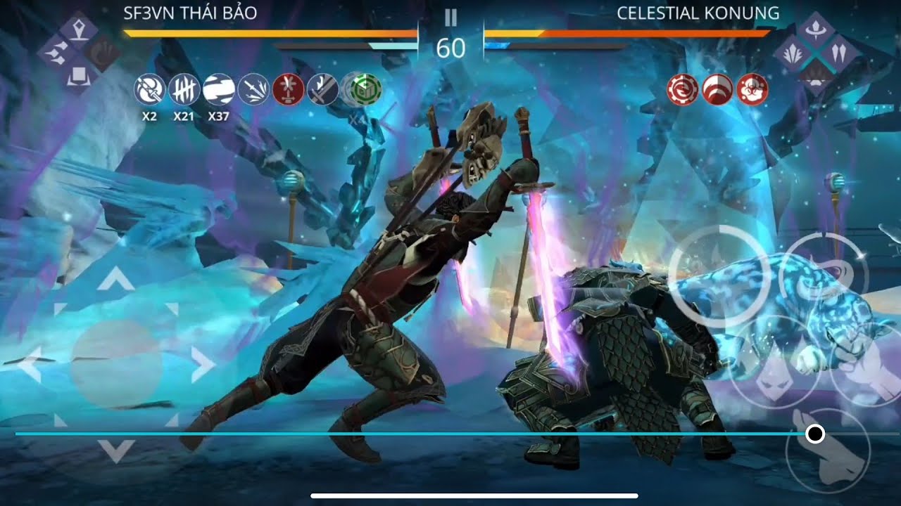 Shadow Fight 3: Triad 6 vs Celestial Konung (max 90k dame/round, 537k dame full) 😅