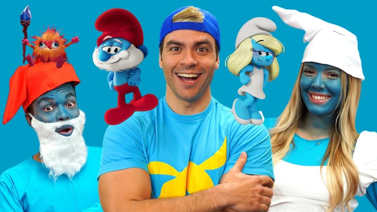¡Nos convirtieron en Pitufos por 24 horas! 😱💙 ¡La poción de Pandora funcionó | LUCCAS TOON