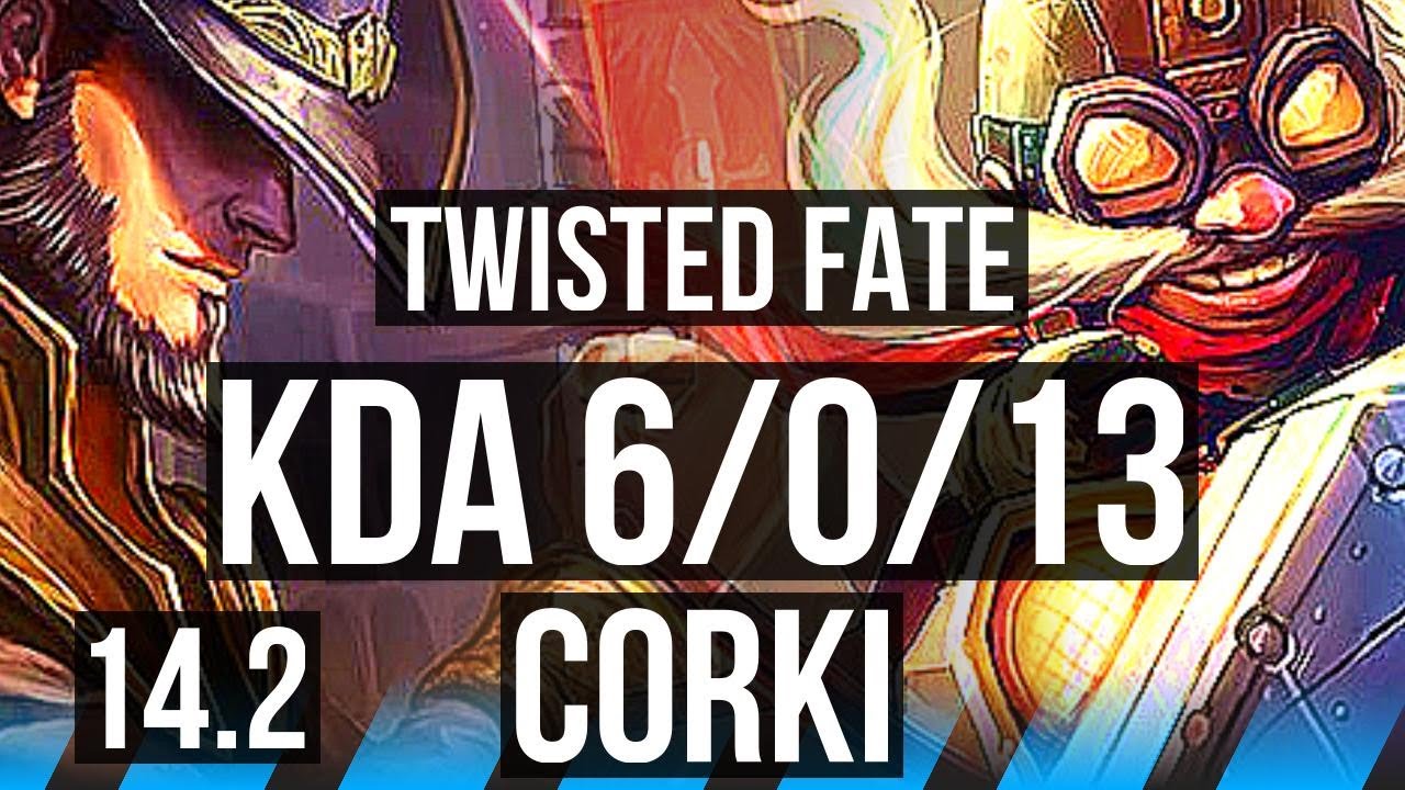 TWISTED FATE vs CORKI (MID) | 6/0/13, Dominating | KR Master | 14.2