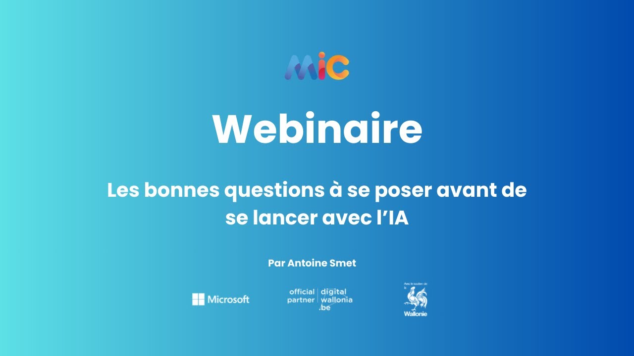 Webinaire - Les bonnes questions à se poser avant de se lancer dans l'IA